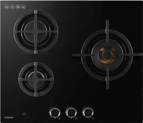 ROBAM H70 Glass 3 Burner (600mm)