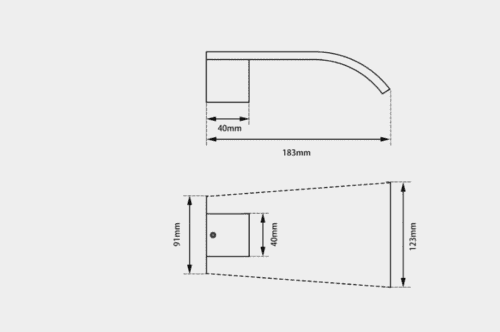 Waterfall Brushed Brass Waterfall Bathtub/Basin Wall Spout