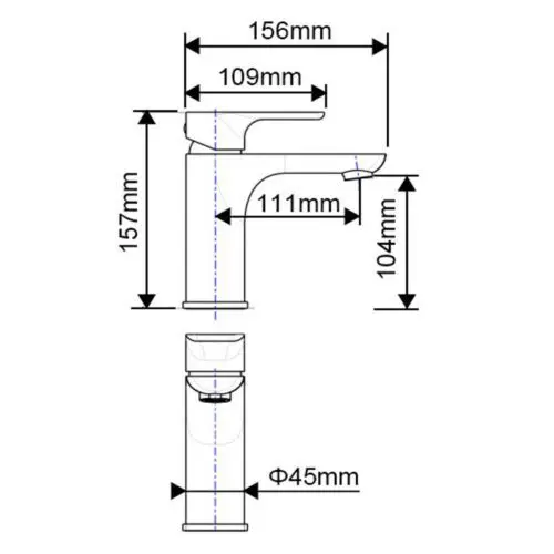 VOG Series Light Brushed Brass Basin Mixer
