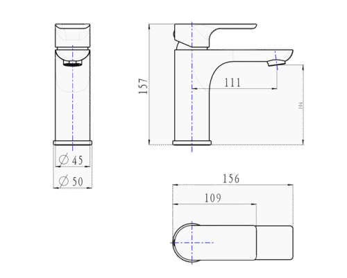 VOG Series Brushed Yellow Gold Basin Mixer Tap