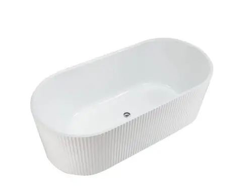 1500x750x580mm Berri Freestanding Fluted Matte White