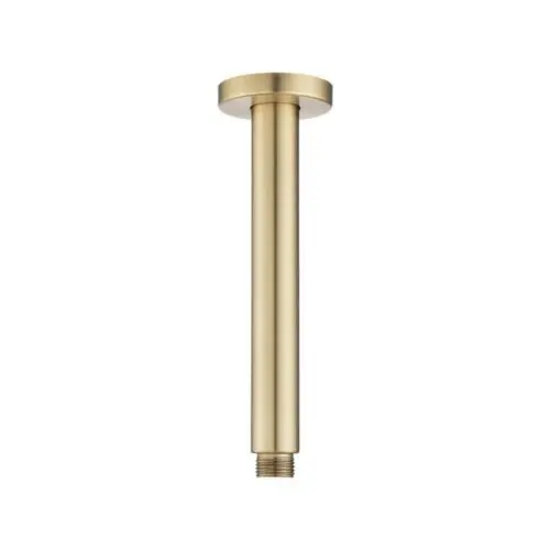 200mm Light Brushed Brass Ceiling Shower Arm