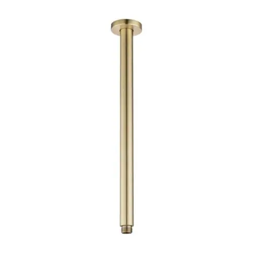 400mm Light Brushed Brass Ceiling Shower Arm