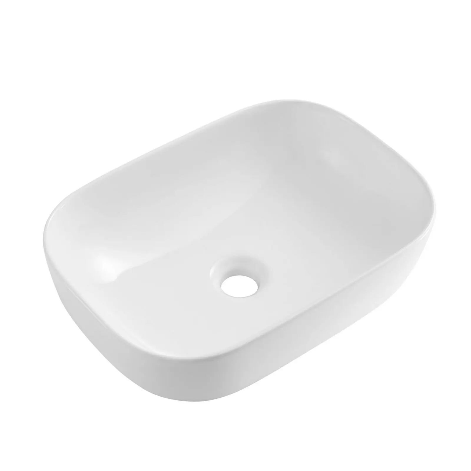 455x320x135mm Gloss White Above Counter Ceramic Basin
