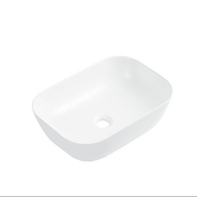455x320x135mm Matte White Above Counter Ceramic Basin