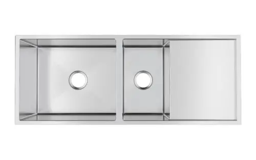 1160x460x230mm 1.2mm Handmade Top/Undermount One and a half Bowls Kitchen Sink