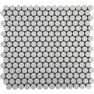 PENNY ROUND WHITE ON SHEET