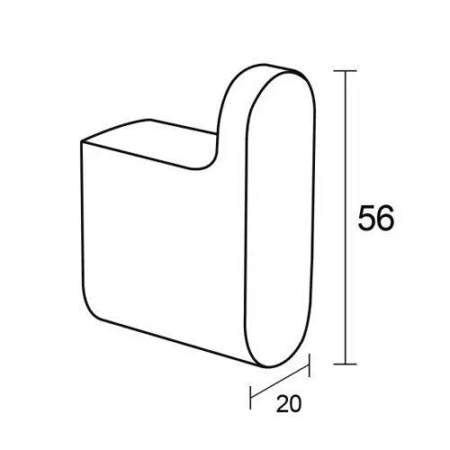VOG Series Gun Metal Grey Round Robe Hook