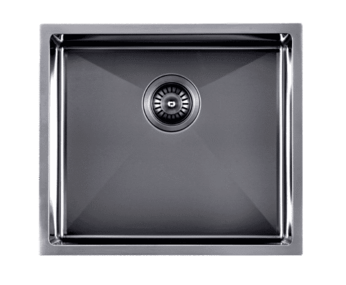 510*450*230mm Gun Metal Grey Hand-made Single Bowl Kitchen Sink(Round Edges)