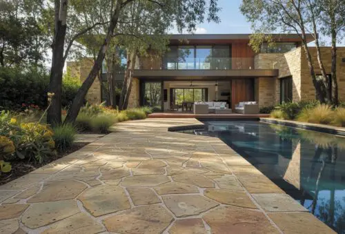 Queensland Porphyry Brown Crazy Paving