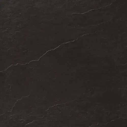 Super Black Slate textured porcelain tile for modern indoor floors and walls