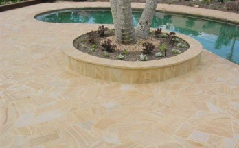 Teakwood Honed Sandstone Crazy Paving