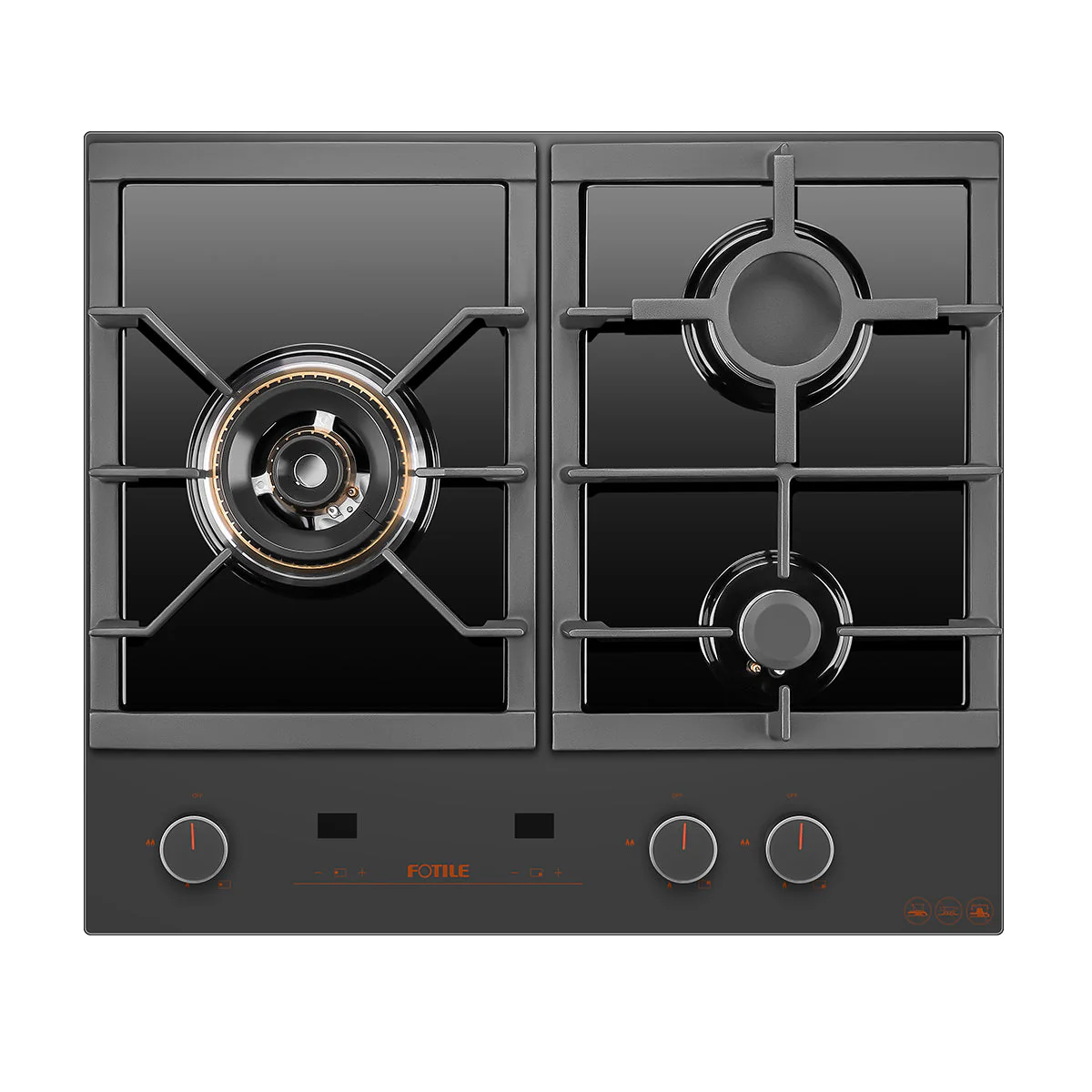 Fotile GLG60305-Y 600mm 3 Burner Cooktop Matte Grey