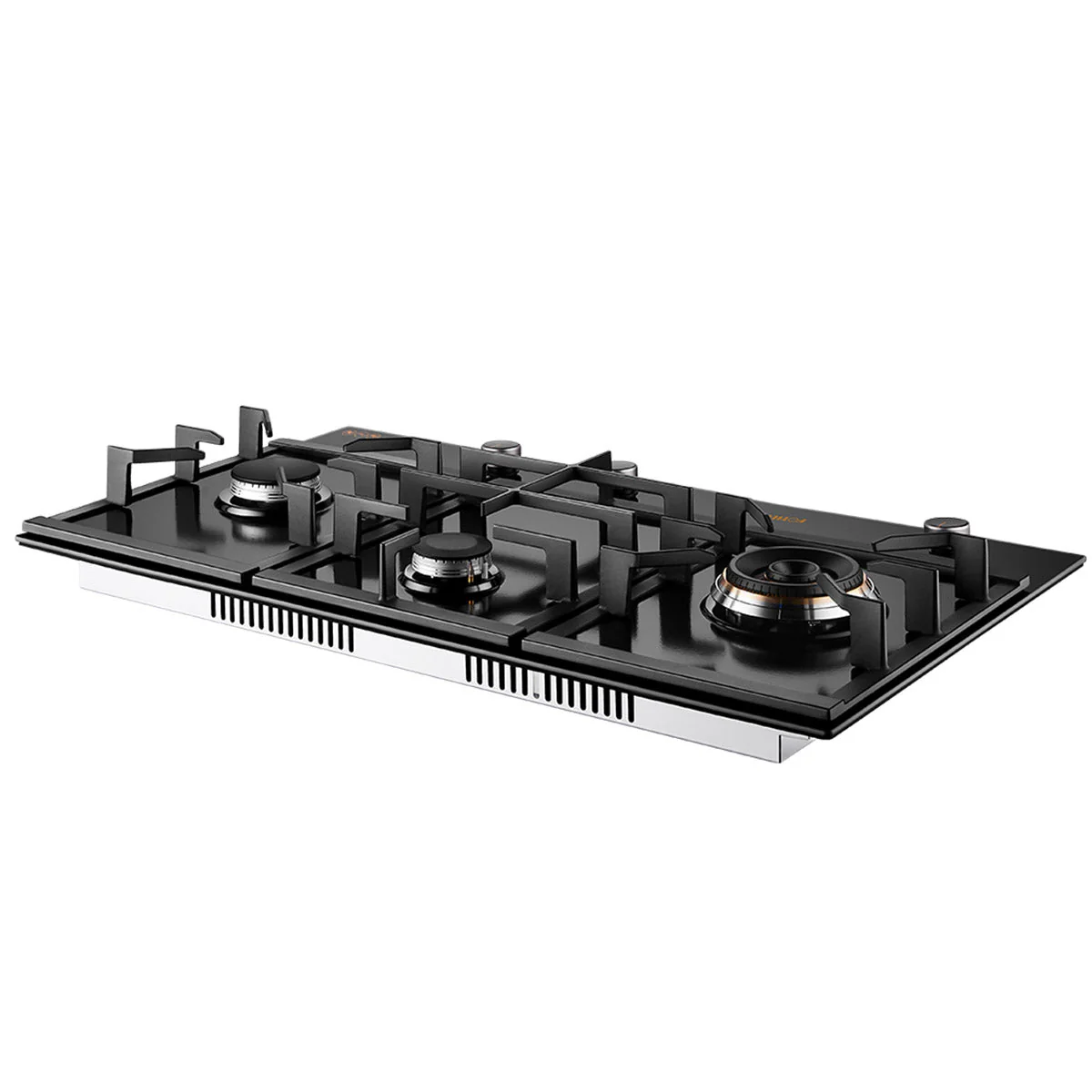 Fotile GLG90305 900mm 3 Burner Black Glass Cooktop