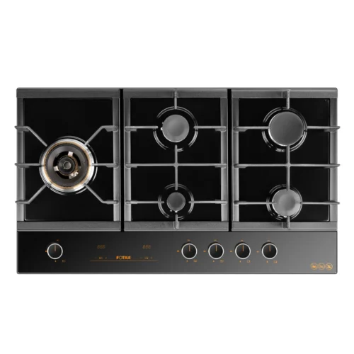 Fotile GLG90505 900mm 5 Burner Black Glass Cooktop