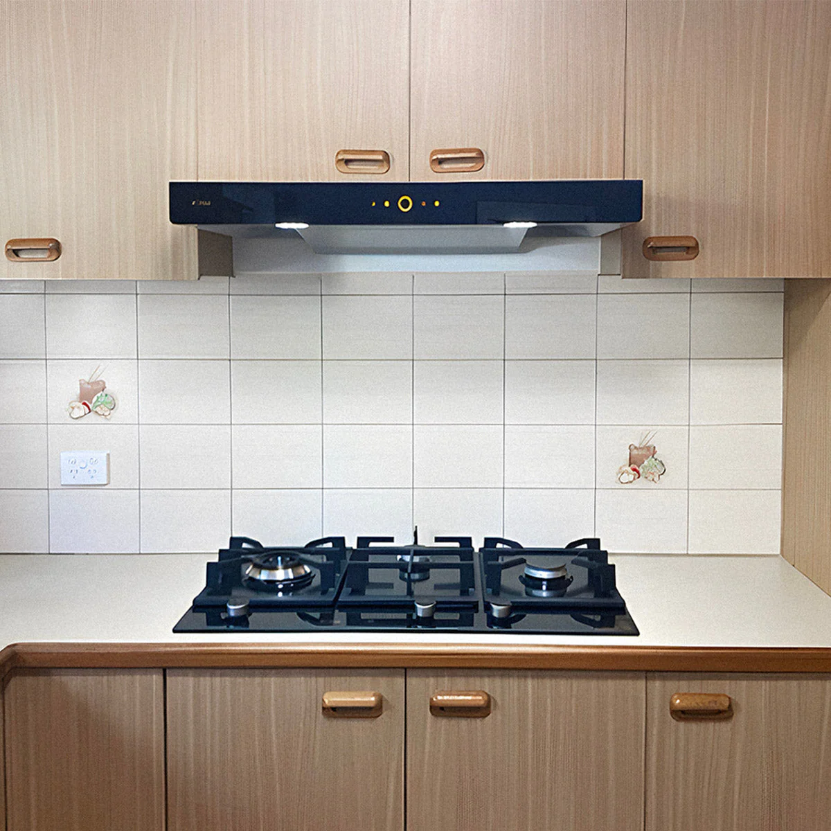 Fotile GLG90305 900mm 3 Burner Black Glass Cooktop