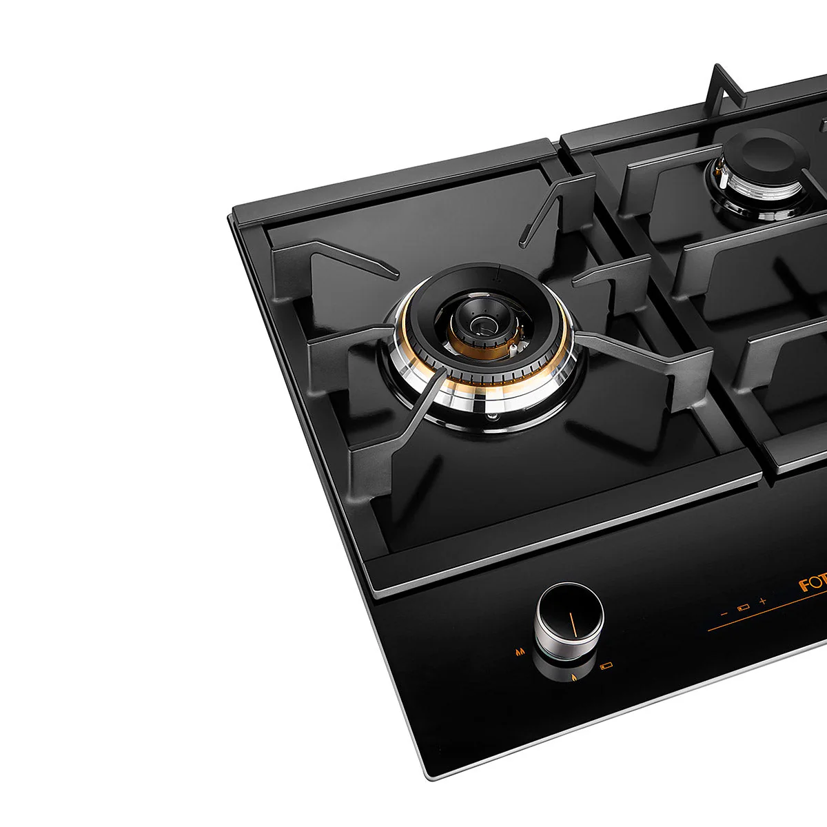 Fotile GLG90305 900mm 3 Burner Black Glass Cooktop