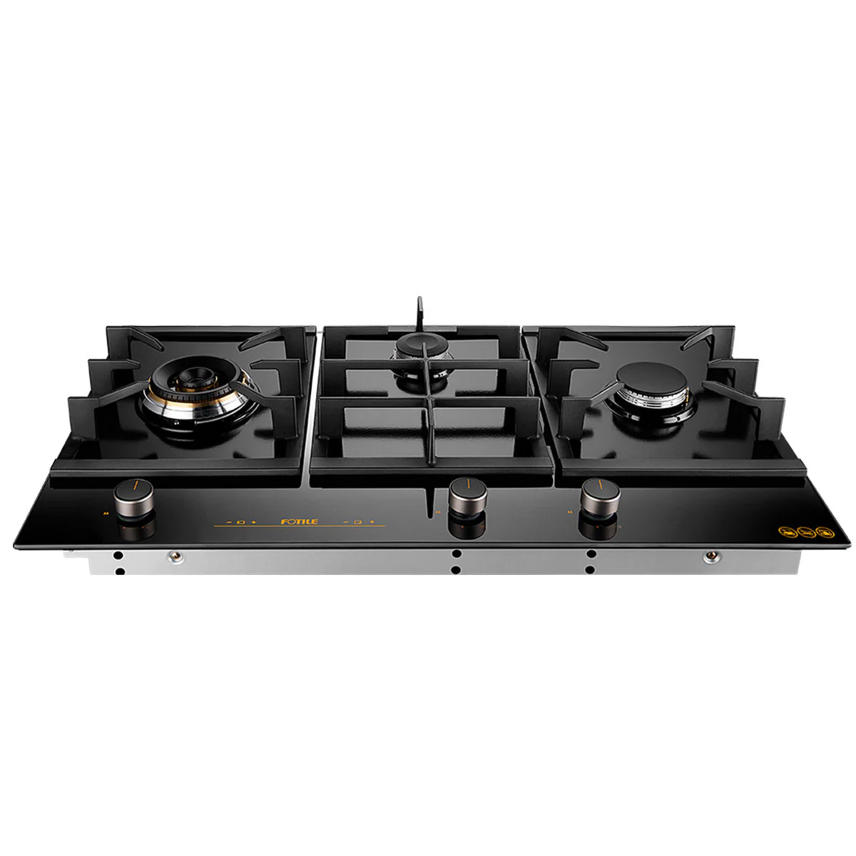 Fotile GLG90305 900mm 3 Burner Black Glass Cooktop