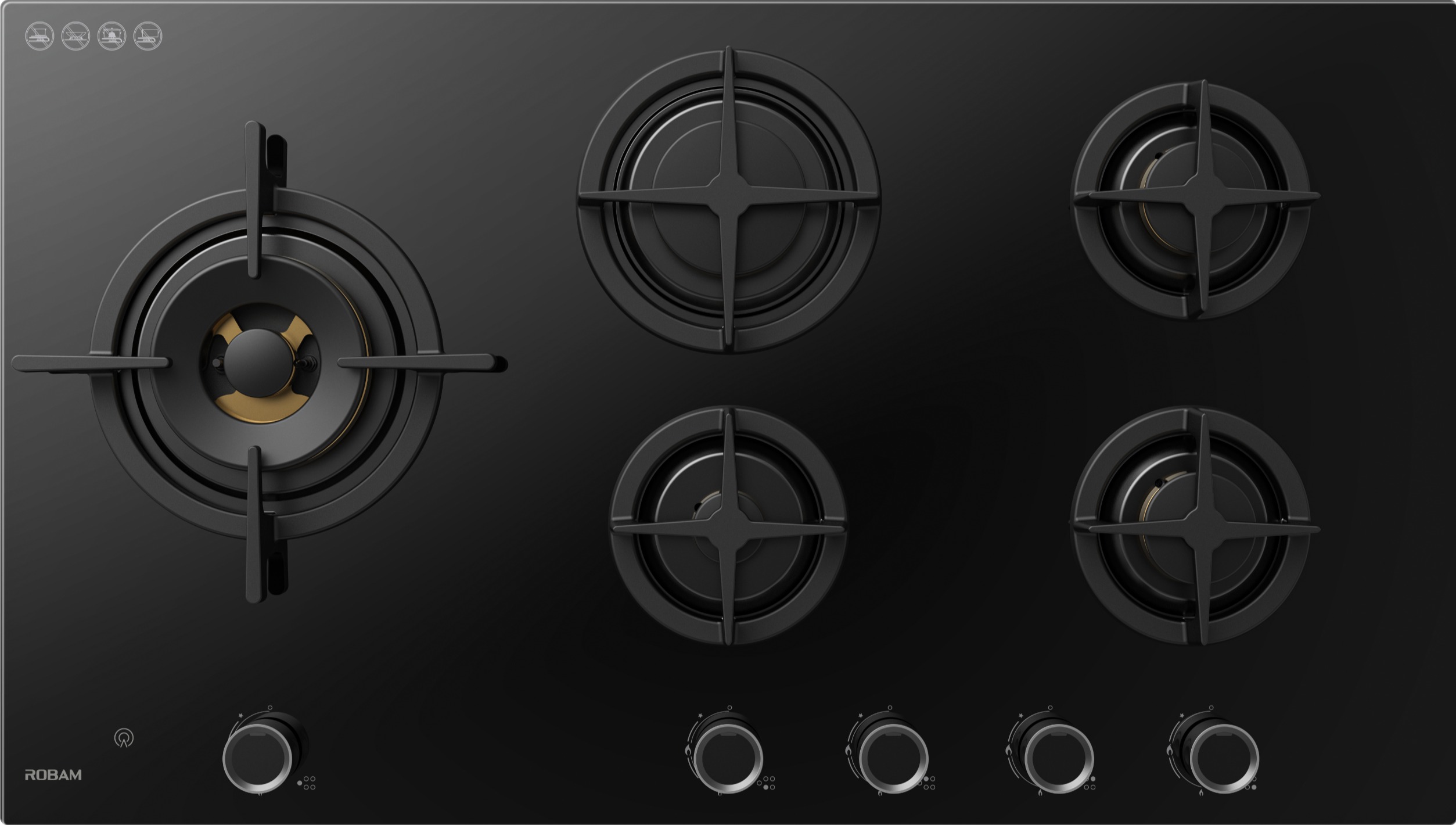 ROBAM H71 Glass 5 Burners (900mm)