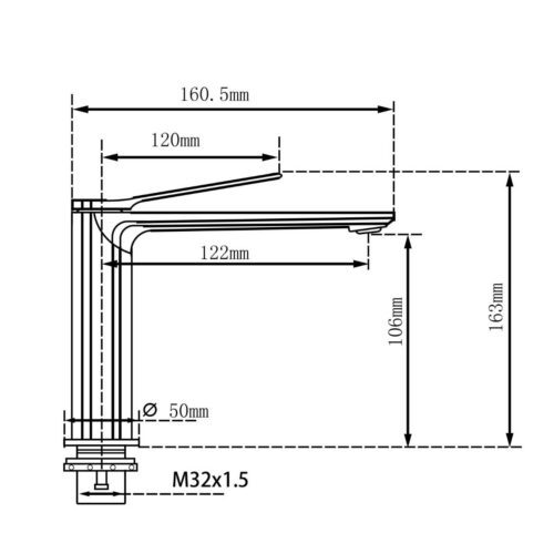 RUSHY Series Brushed Brass Basin Mixer