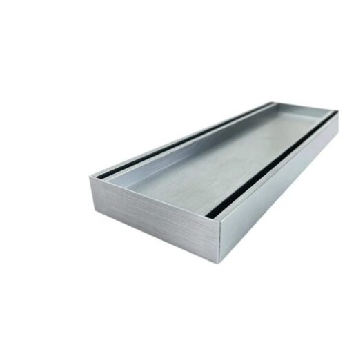 Muses Aluminium Slimline Tile Insert Brushed Silver 300 * 100 * 35mm