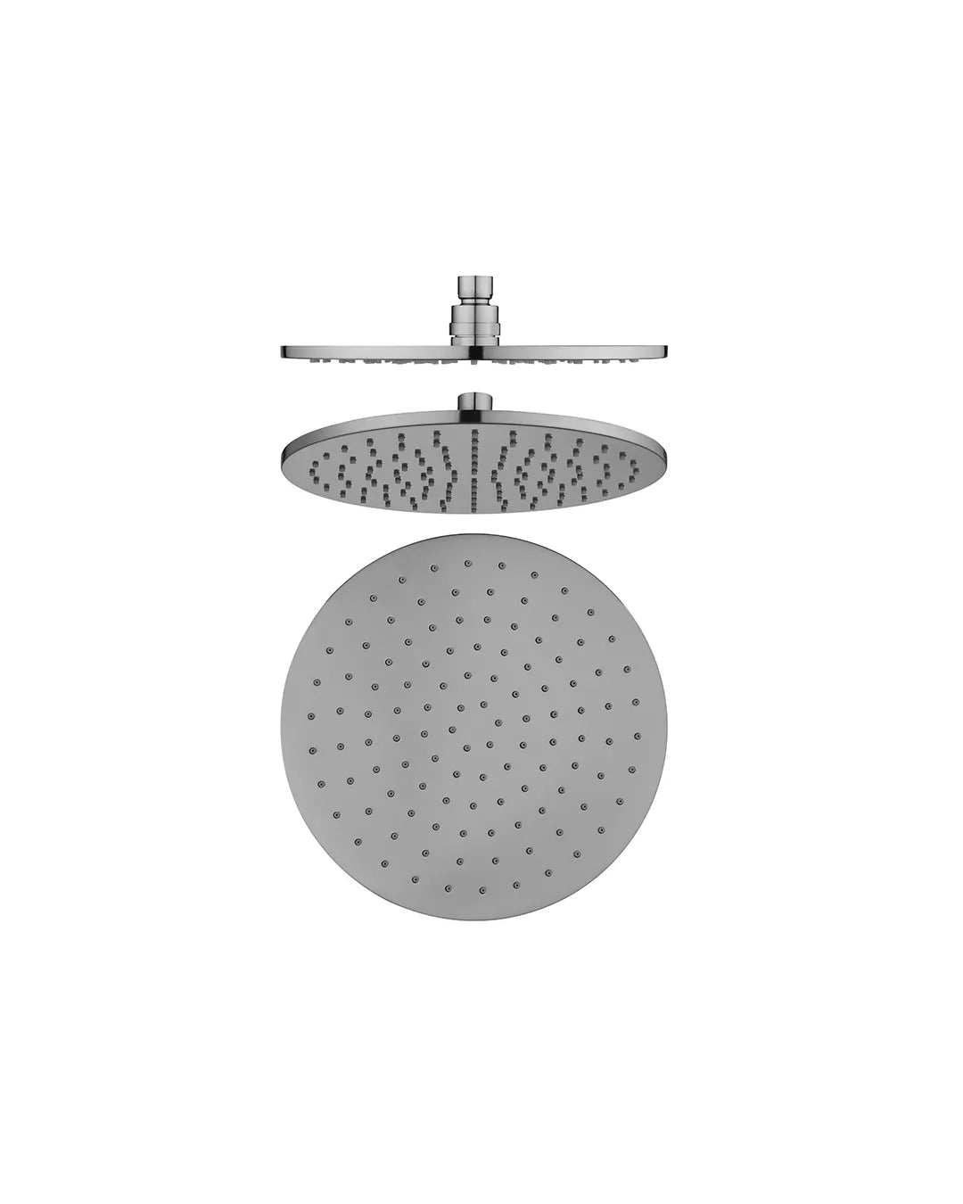 Round Brushed Nickel Brass Shower Head 250mm (Brass)
