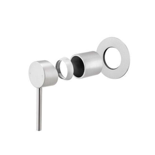 LUCID PIN - Brushed Nickel Wall Mixer ( 80MM Cover Plate)