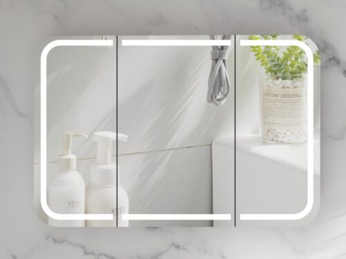 CARYSIL 1200x800mm Grand LED Matte White Shaving Cabinet