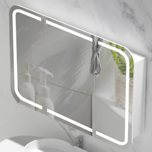 CARYSIL 1200x800mm Grand LED Matte White Shaving Cabinet