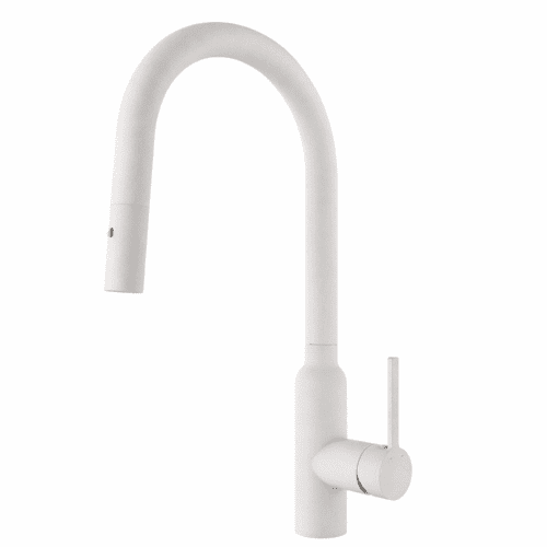 Navona Carysil Round Granite White Pull Out Kitchen Mixer