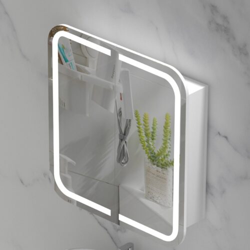 CARYSIL 750x800mm Grand Matte White LED Shaving Cabinet