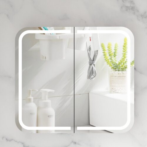 CARYSIL 900x800mm Grand Matte White LED Shaving Cabinet