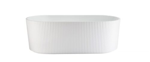1700x800x580mm Berri Freestanding Fluted Matte White