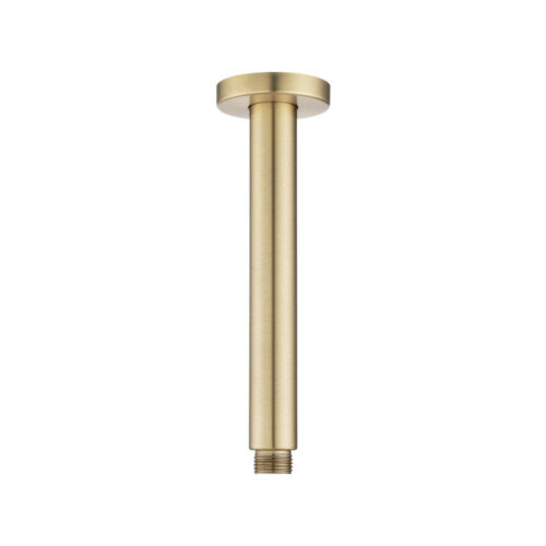 200mm Light Brushed Brass Ceiling Shower Arm