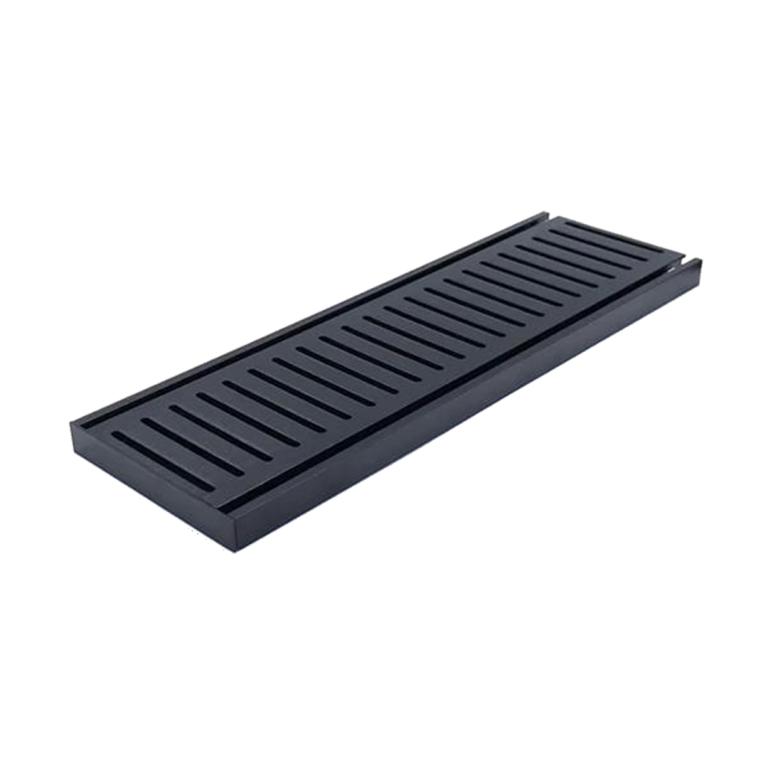 Muses Aluminium Brushed Black Ezy Flow Floor Grate 300 * 100 * 21 mm