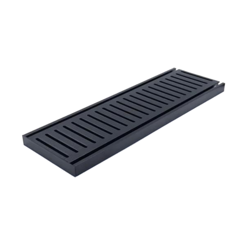 Muses Aluminium Brushed Black Ezy Flow Floor Grate 300 * 100 * 26mm