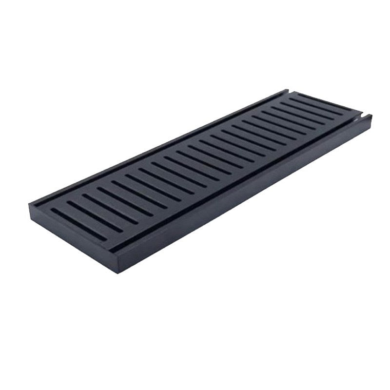 Muses Aluminium Brushed Black Ezy Flow Floor Grate 300 X 100 14 mm