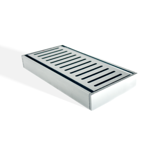 Muses Aluminium Brushed Silver Ezy Flow Floor Grate 300 * 100 * 26mm