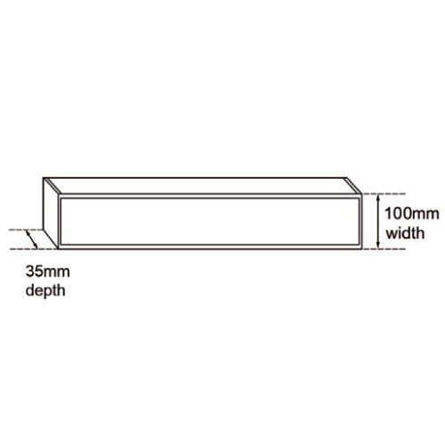 Muses Aluminium Slimline Tile Insert Brushed Black 300 * 100 * 35mm