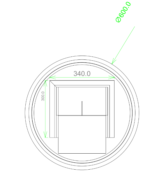 600mm Round 3 Color Lighting LED Mirror Touch Sensor Switch Defogger Pad Wall Mounted - Lighting on the rim