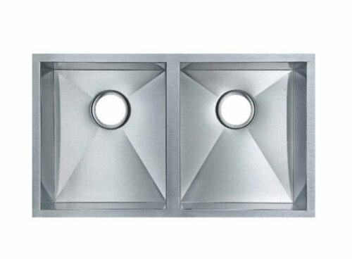 770*450*215mm Hand-made Double Bowl Kitchen Sink