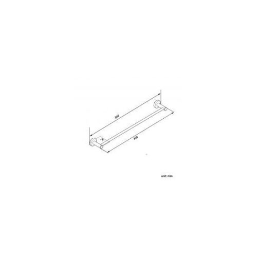 LUCID PIN Series Brushed Nickel Towel Rail 300mm