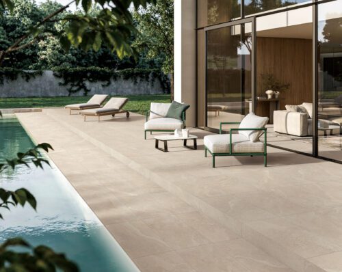 BECERA CROWN TRAVERTINE P5 PENCIL EDGE COPER