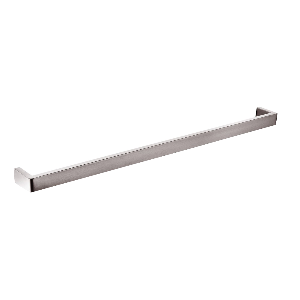 IVANO Series Square Brushed Nickel Single Towel Rail 800mm