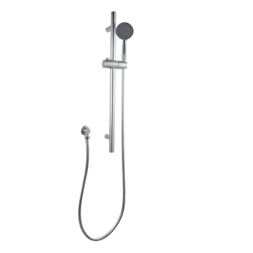 Round Chrome Hand held Shower Set With Rail