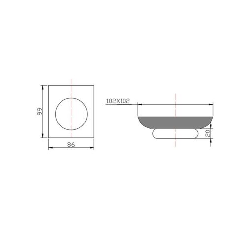 VOG Chrome Soap Dish Holder