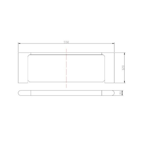 VOG Chrome Glass Shelf