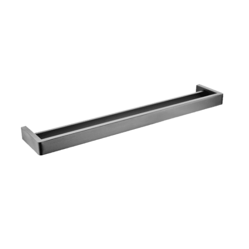 IVANO Series Square Gun Metal Grey Double Towel Rail 600mm
