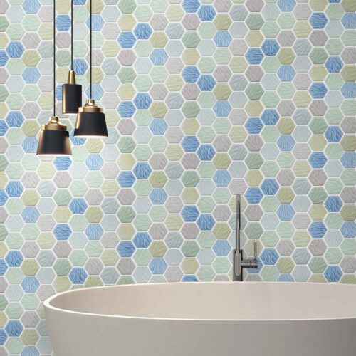 MOSAIC VIEWGRES WAVE HEXAGON GLASS