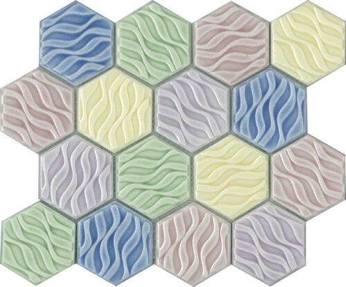 MOSAIC VIEWGRES WAVE HEXAGON GLASS